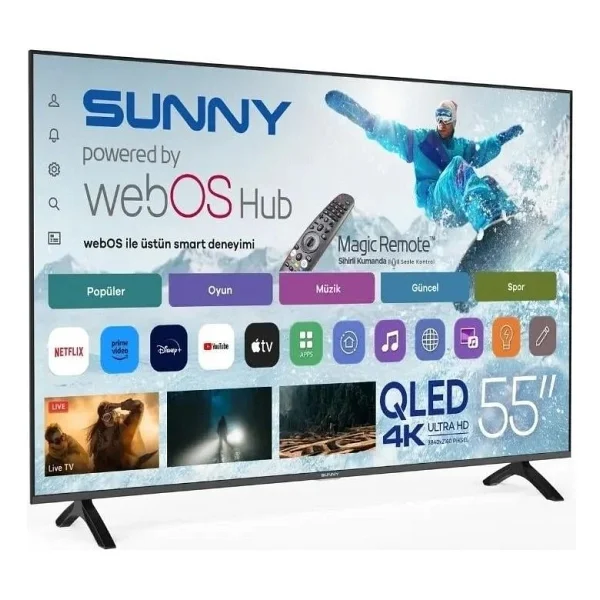 Sunny Sn55qmn252 4K Ultra HD 55" 140 Ekran Uydu Alıcılı Webos Smart QLED TV - Görsel 10
