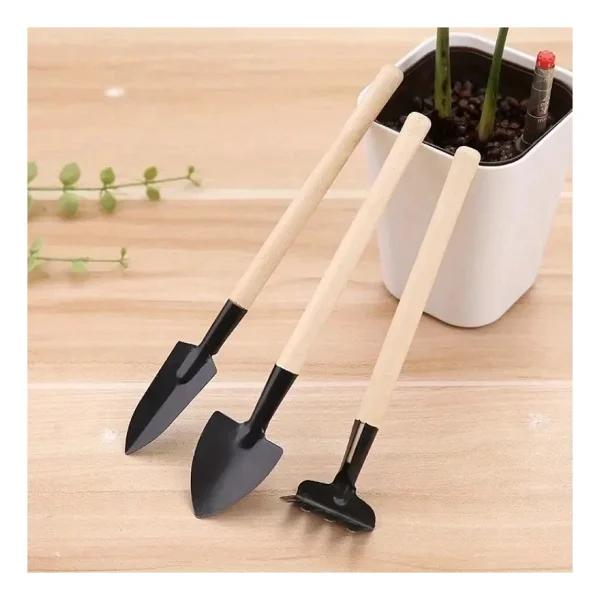 Mini Kazma Kürek Tırmık Seti - Portatif - Görsel 3