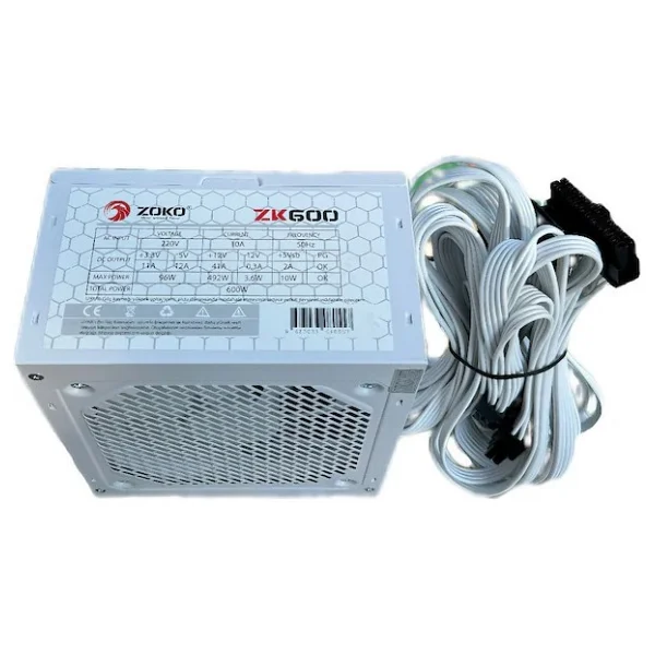 Zoko Zk600 600w 12 Cm Fanlı Beyaz Güç Kaynağı - Görsel 2