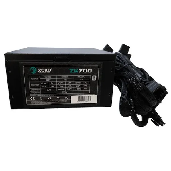 Zoko Zk700 Extreme 700w 80+ 14 Cm Fanlı Güç Kaynağı - Görsel 4
