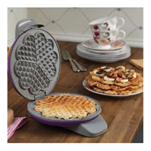 Korkmaz Mia Kırmızı Waffle Makinesi 850 Watt Yuvarlak Yüzey Şekilleri İle Ergonomik Tasarım - Görsel 6