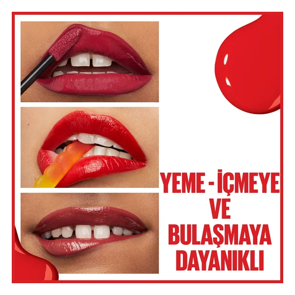Maybelline New York Super Stay Vinyl Ink Parlak Likit Ruj - Görsel 8