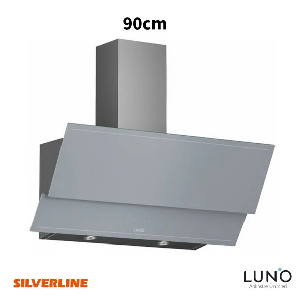 Silverline Luno 3420 Davlumbaz Gri 90cm Dokunmatik+Kumandalı - Görsel 2