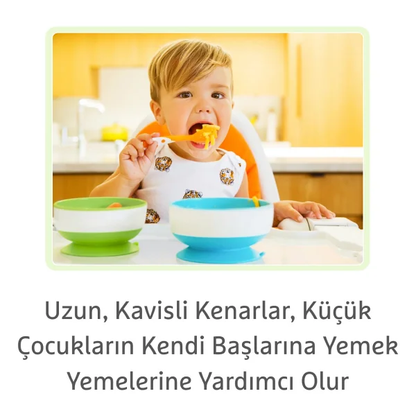 Munchkin 3'lü Vakumlu Beslenme Kasesi 6 Ay+ Kaymaz Taban 3 Boy Bpa İçermez - Renkli - Görsel 3