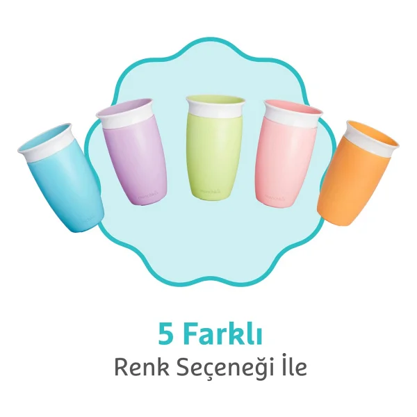 Munchkin Mucize 360° Mavi Alıştırma Bardağı 12 Ay+ 296 Ml - Görsel 9