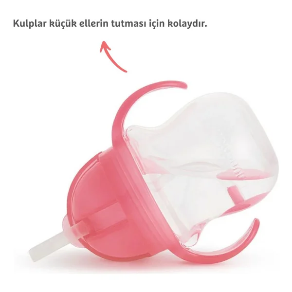Munchkin Tıklama Kilitli Uçlu Alıştırma Bardağı 6 Ay+ 207 Ml Pembe - Görsel 8