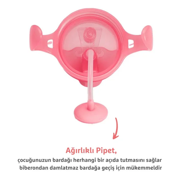 Munchkin Tıklama Kilitli Uçlu Alıştırma Bardağı 6 Ay+ 207 Ml Pembe - Görsel 9