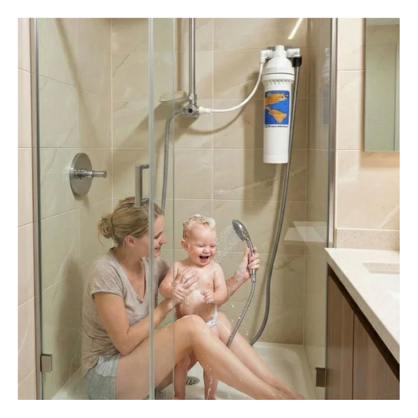Omnipure Elf XL Reçine + Karbon Filtre - Banyo Karbon Duş Filtresi - Musluğa Kolay Montaj - Görsel 4