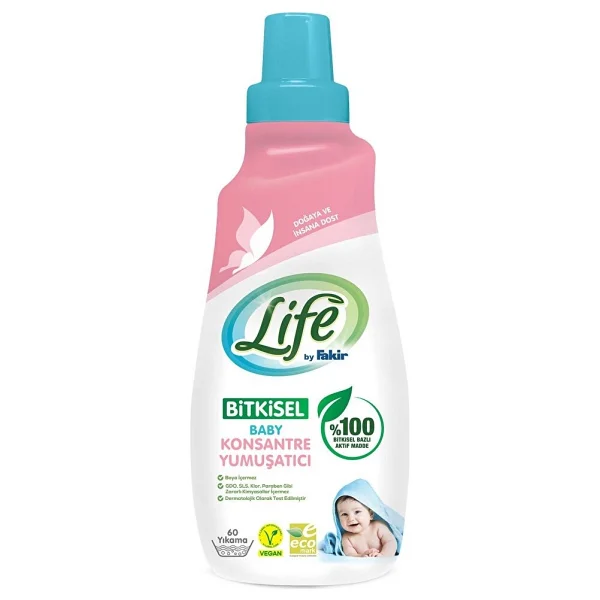 Life By Fakir Baby Bitkisel Konsantre Bebek Çamaşır Yumuşatıcı 1500 Ml 2 Adet - Görsel 2
