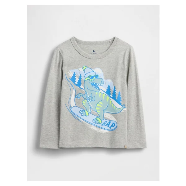 Gap Erkek Bebek Sarı Grafik Baskılı T-Shirt - 6 - 12 Ay - Görsel 7