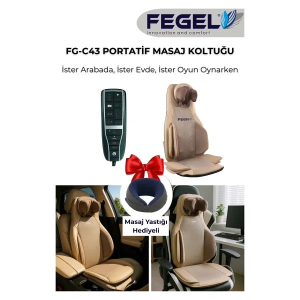 Fegel Fg-C43 Taşınabilir Masaj Koltuğu - Görsel 8
