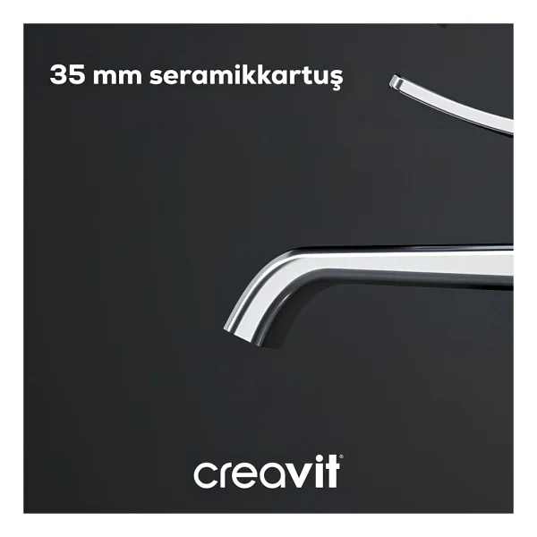 Creavit Lua Lu2500gr Metalik Gri Banyo Bataryası - Görsel 3