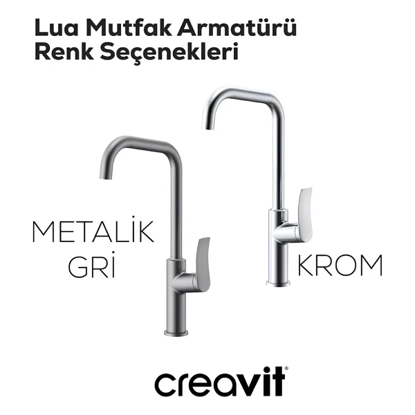 Creavit Lua Lu8500 Krom Mutfak Bataryası - Görsel 3