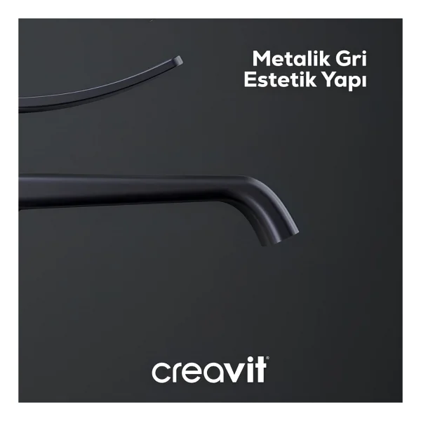 Creavit Lua Lu2500gr Metalik Gri Banyo Bataryası - Görsel 5