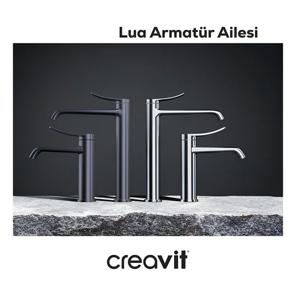 Creavit Lua Lu2500gr Metalik Gri Banyo Bataryası - Görsel 6