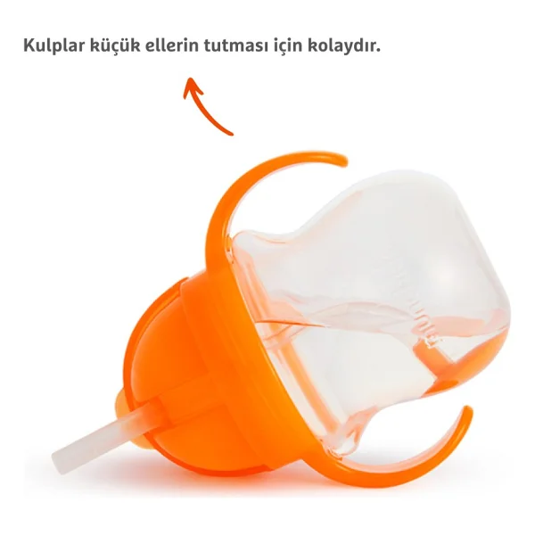 Munchkin Tıklama Kilitli Uçlu Alıştırma Bardağı 6 Ay+ 207 Ml Turuncu - Görsel 7
