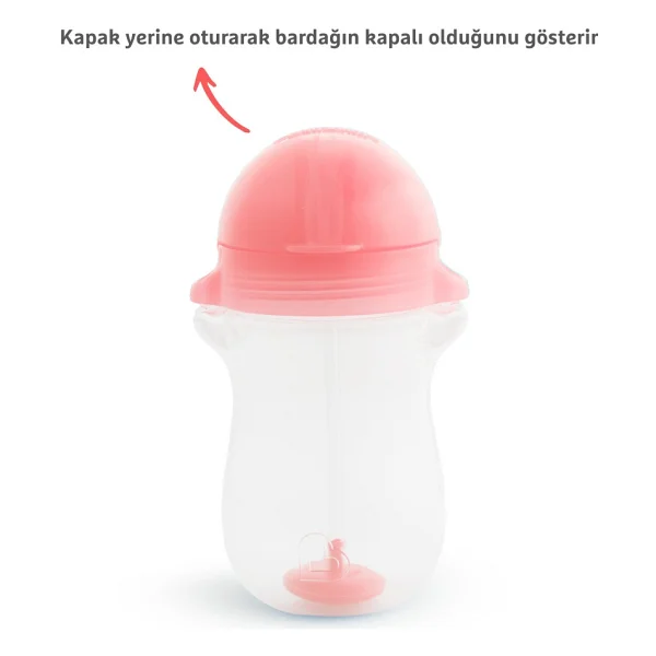 Munchkin Tıklama Kilitli Uçlu Alıştırma Bardağı 12 Ay+ 296 Ml Pembe - Görsel 9