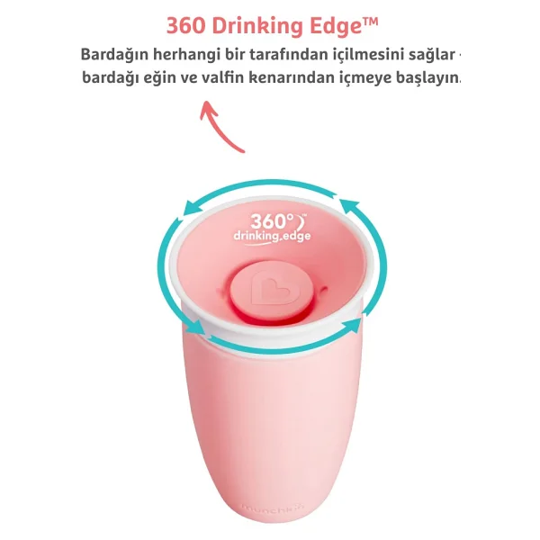 Munchkin Mucize 360° Alıştırma Bardağı 12 Ay+ 296 Ml - Görsel 5