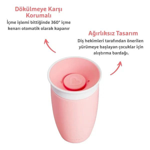Munchkin Mucize 360° Alıştırma Bardağı 12 Ay+ 296 Ml - Görsel 6