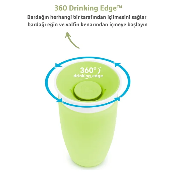 Munchkin Mucize 360° Mavi Alıştırma Bardağı 12 Ay+ 296 Ml - Görsel 10