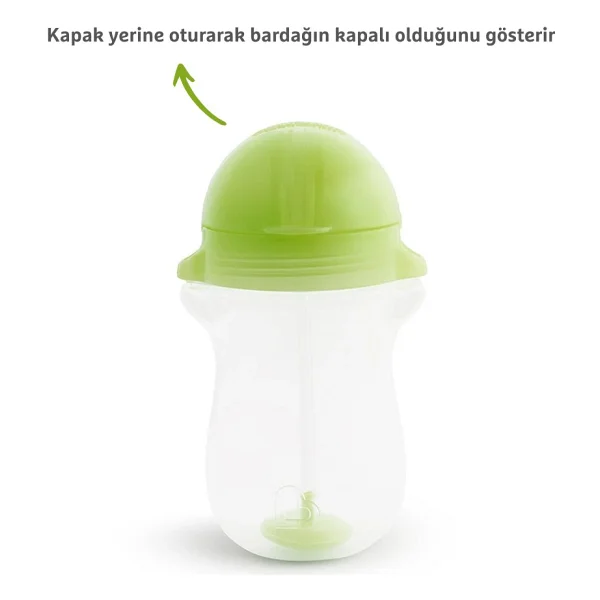 Munchkin Tıklama Kilitli Uçlu Alıştırma Bardağı 12 Ay+ 296 Ml Yeşil - Görsel 4