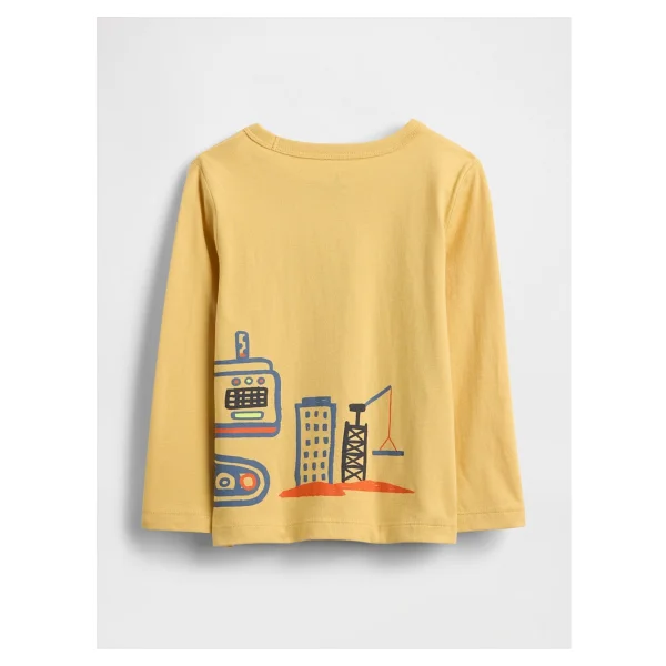 Gap Erkek Bebek Sarı Grafik Baskılı T-Shirt - 6 - 12 Ay - Görsel 2