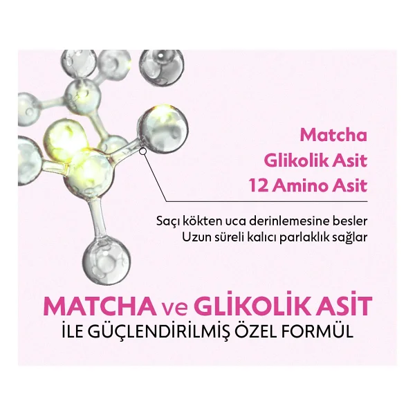Ashley Joy Matcha Gloss Glikolik Asit Içeren Işıltı ve Parlaklık Veren Saç Kremi - Görsel 6