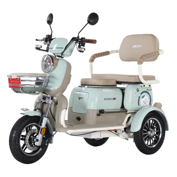 Arora Rüzgar New 900 W 3 Tekerlekli Elektrikli Motosiklet Yeşil - Görsel 2