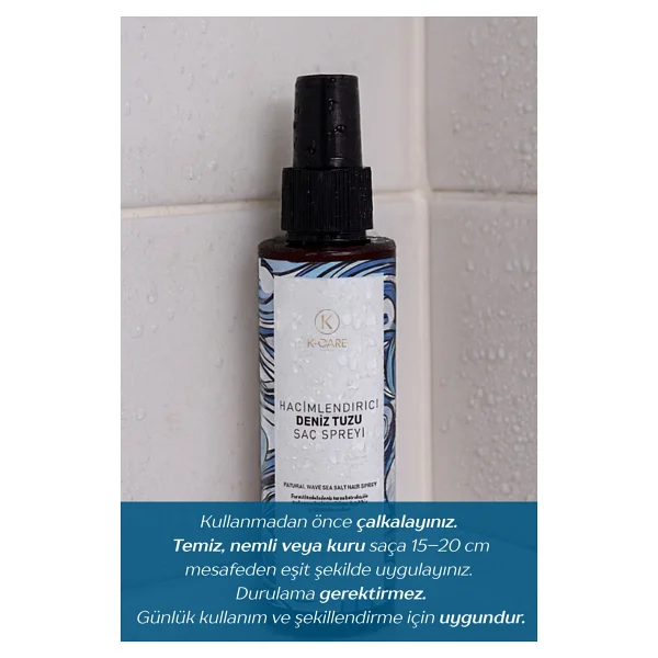 K K-Care Cosmetics Hacimlendirici Deniz Tuzu 150 Ml Saç Spreyi - Görsel 2
