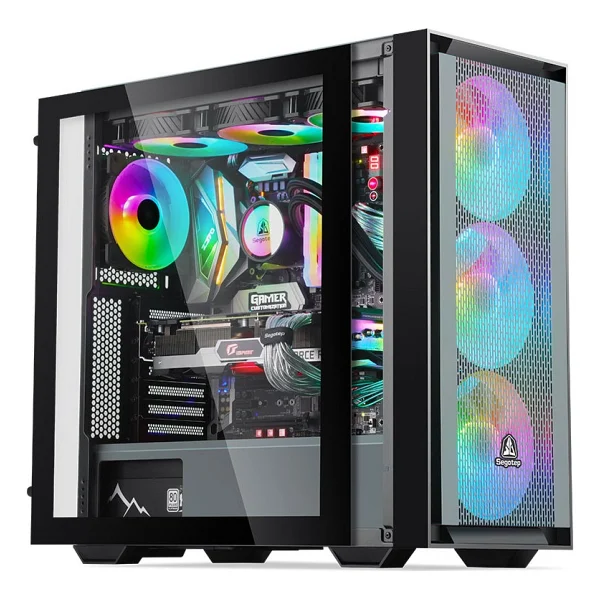 Segotep Gank 360 Siyah 750w 80+ Bronze Pcıe 5.1 Midi Tower Kasa (Argb Fan) - Görsel 4
