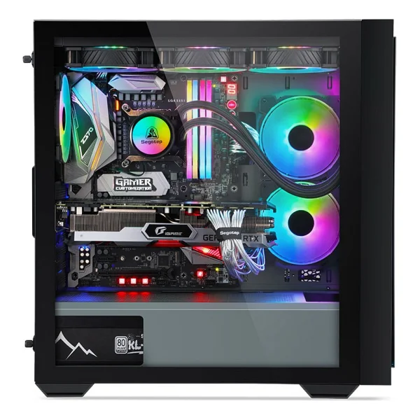 Segotep Gank 360 Siyah 750w 80+ Bronze Pcıe 5.1 Midi Tower Kasa (Argb Fan) - Görsel 5