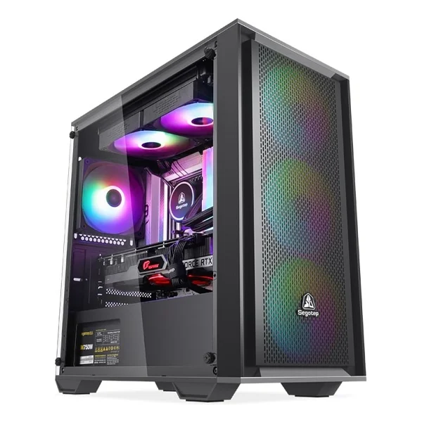 Segotep Gank 240-S Siyah 650w 80+ Midi Tower Kasa (Argb Fan) - Görsel 3