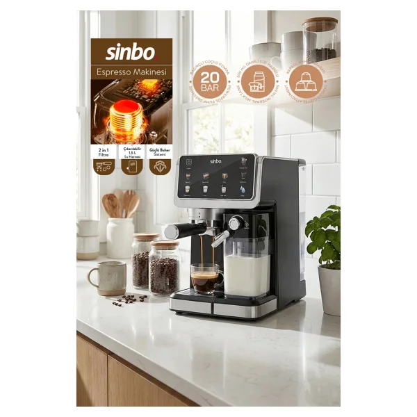 Sinbo Scm-9033 Yarı Otomatik Espresso Makinesi - Görsel 5