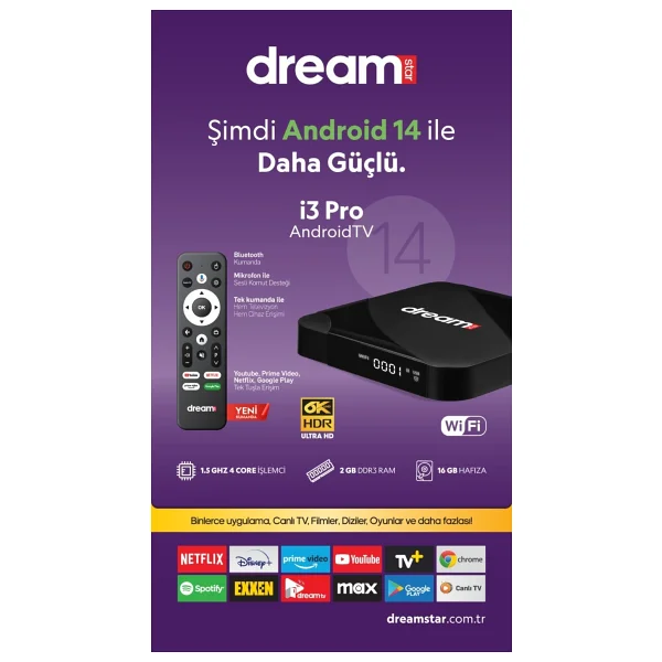 Dreamstar İ3 Plus 16 GB 6k Android TV Box - Görsel 8