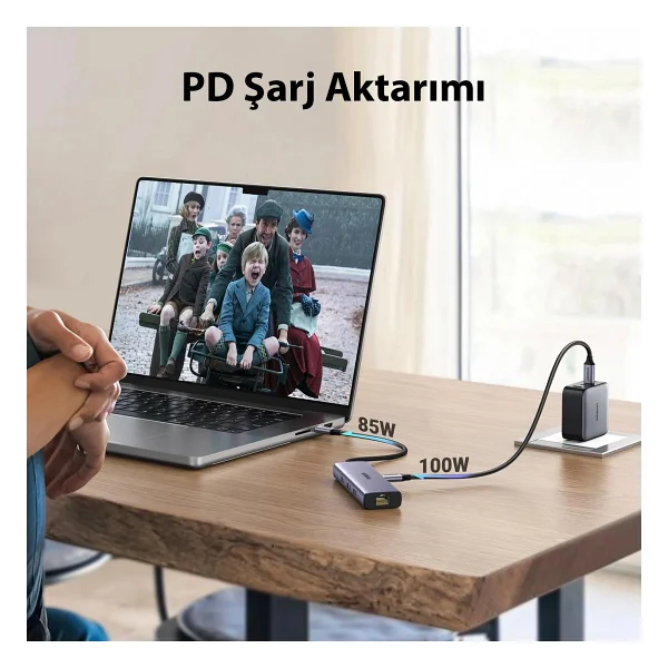 Ugreen 15598 100 W Laptop Docking Station - Görsel 7