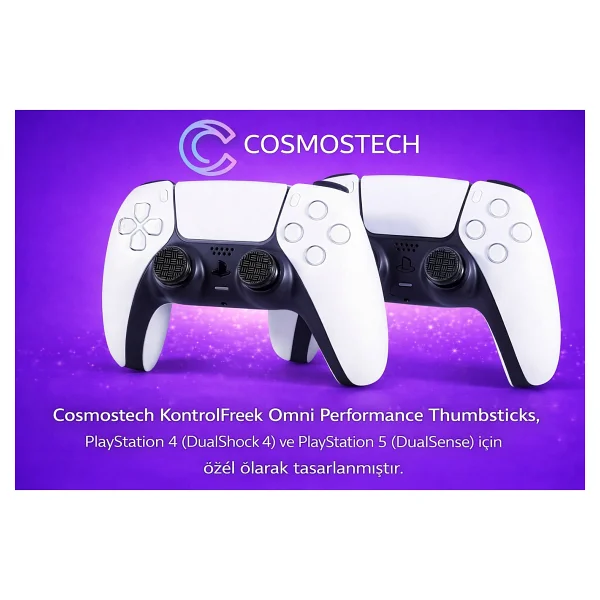 Cosmostech Kontrolfreek Cqcx Ps4 Ps5 Uyumlu Orta Konveks Performans Analog Başlık Seti - Siyah (2 Adet) - Görsel 2