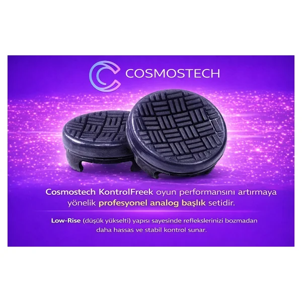Cosmostech Kontrolfreek Cqcx Ps4 Ps5 Uyumlu Orta Konveks Performans Analog Başlık Seti - Siyah (2 Adet) - Görsel 6