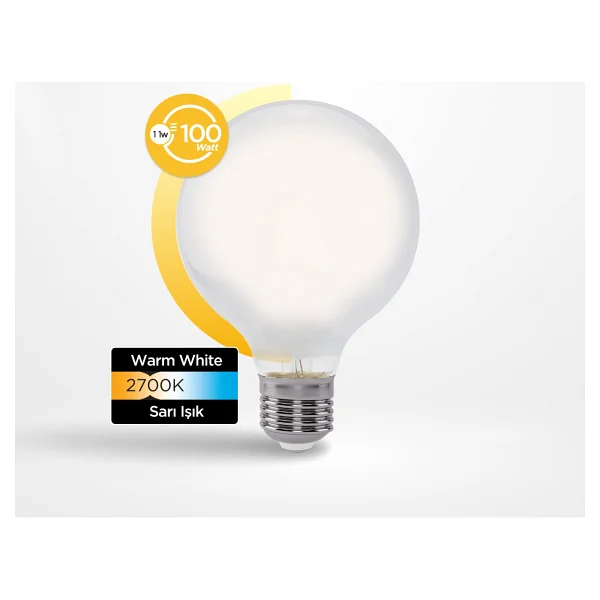 Panasonic Filament Ampul E27 11w 1521lm 2700k Milky - Sarı - Görsel 2