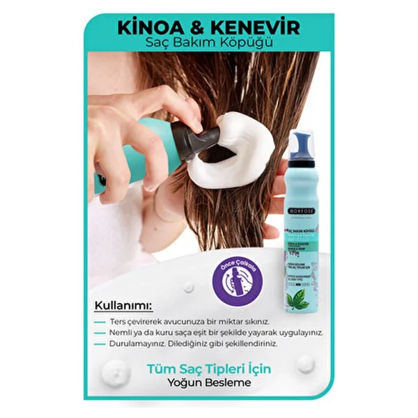 Morfose Kinoa & Kenevir 200 Ml Saç Köpüğü - Görsel 4
