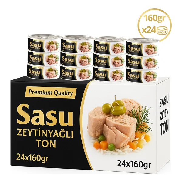 Sasu Zeytinyağlı Bütün Dilim Ton Balığı 160 Gr 24'lü - Görsel 5