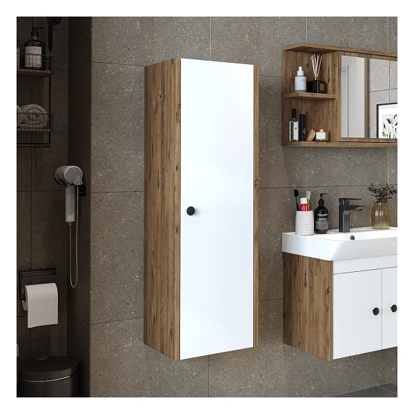 Roomart Ada Banyo Dolabı Mat Suntalam 110 Cm Banyo Boy Dolabı Beyaz - Görsel 8