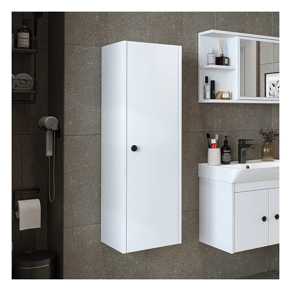 Roomart Ada Banyo Dolabı Mat Suntalam 110 Cm Banyo Boy Dolabı Beyaz - Görsel 9
