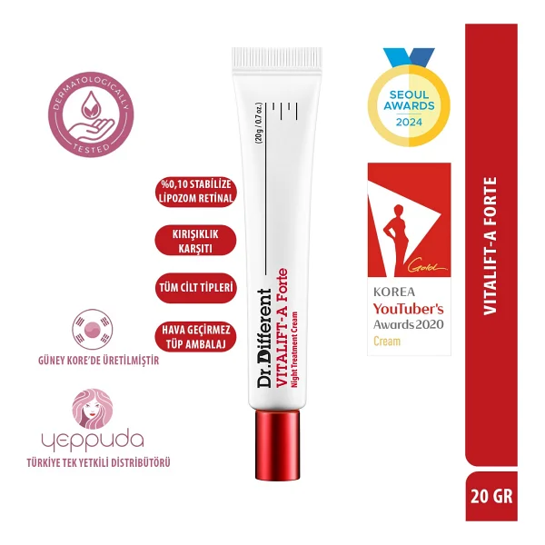 Dr.Different Vitalift-A Forte 20 G Gece Kremi - Görsel 10