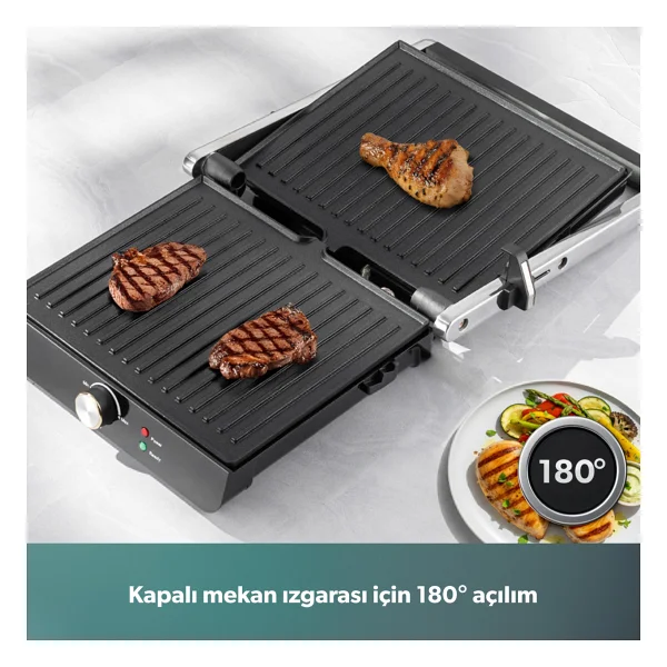 Homend Grillant 1356h 2000 W Inox Tost Makinesi - Görsel 5