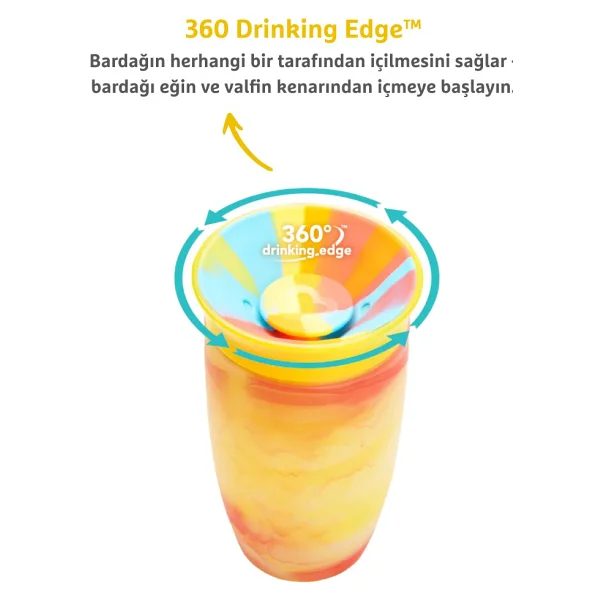 Munchkin Mucize 360° Tropical Sarı Alıştırma Bardağı 12 Ay+ 296 Ml - Görsel 6