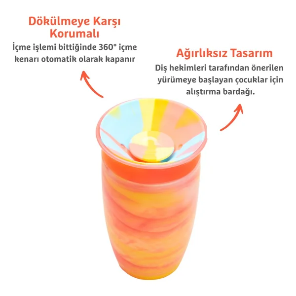 Munchkin Mucize 360° Kırmızı Tropical Alıştırma Bardağı 6 Ay+ 207 Ml - Görsel 2
