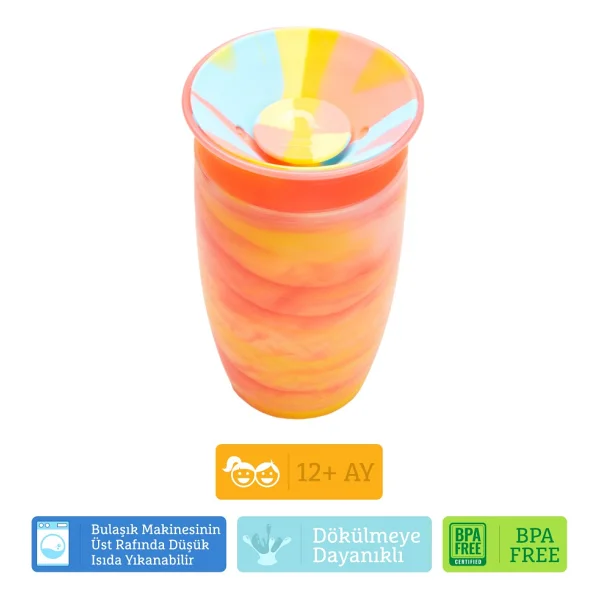 Munchkin Mucize 360° Kırmızı Tropical Alıştırma Bardağı 6 Ay+ 207 Ml - Görsel 5