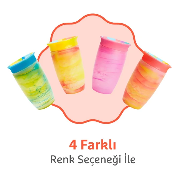 Munchkin Mucize 360° Kırmızı Tropical Alıştırma Bardağı 6 Ay+ 207 Ml - Görsel 6