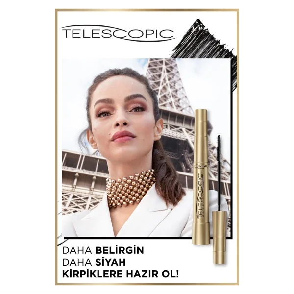 L'oreal Paris Telescopic 2 Adet Siyah Maskara - Görsel 5