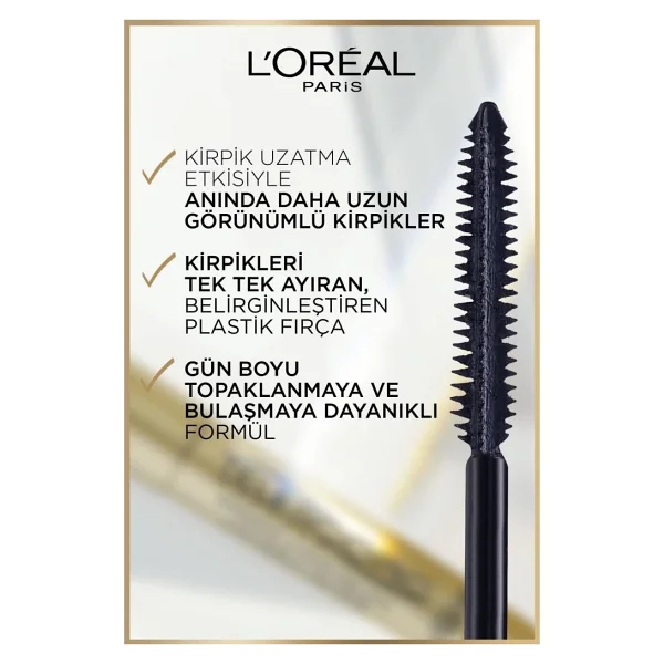 L'oreal Paris Telescopic 2 Adet Siyah Maskara - Görsel 6